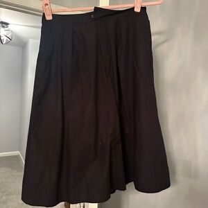 Anthropologie Black A-Line Midi Skirt